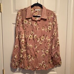 Jmitha Floral Button Down Blouse…size XL